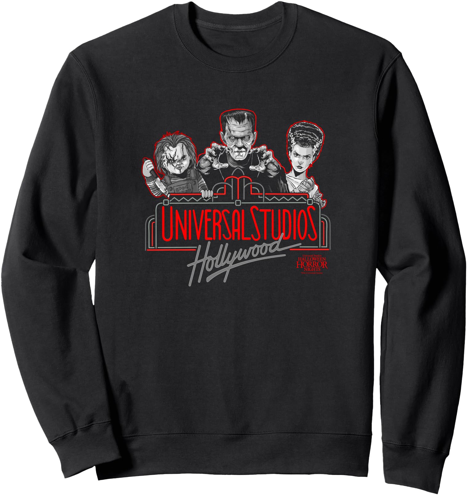 Halloween Horror Nights Hollywood Sweatshirt - Custom Art Print Unisex - T-Shirt, Sweatshirt, Hoodie