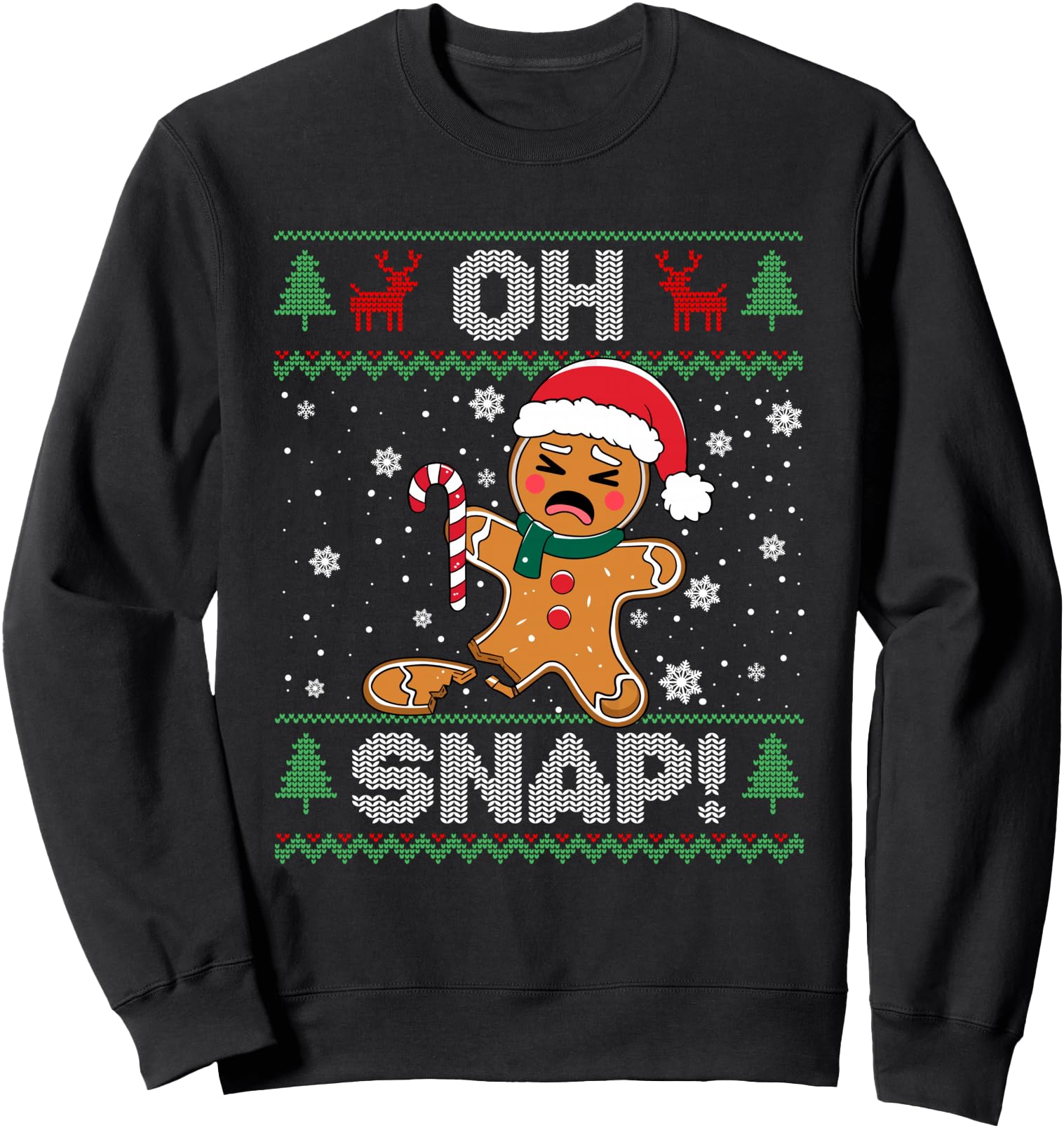 Original Oh Snap Gingerbread Cookie Sweatshirt - Unique Graphic Men Women - T-Shirt, Sweatshirt, Hoodie