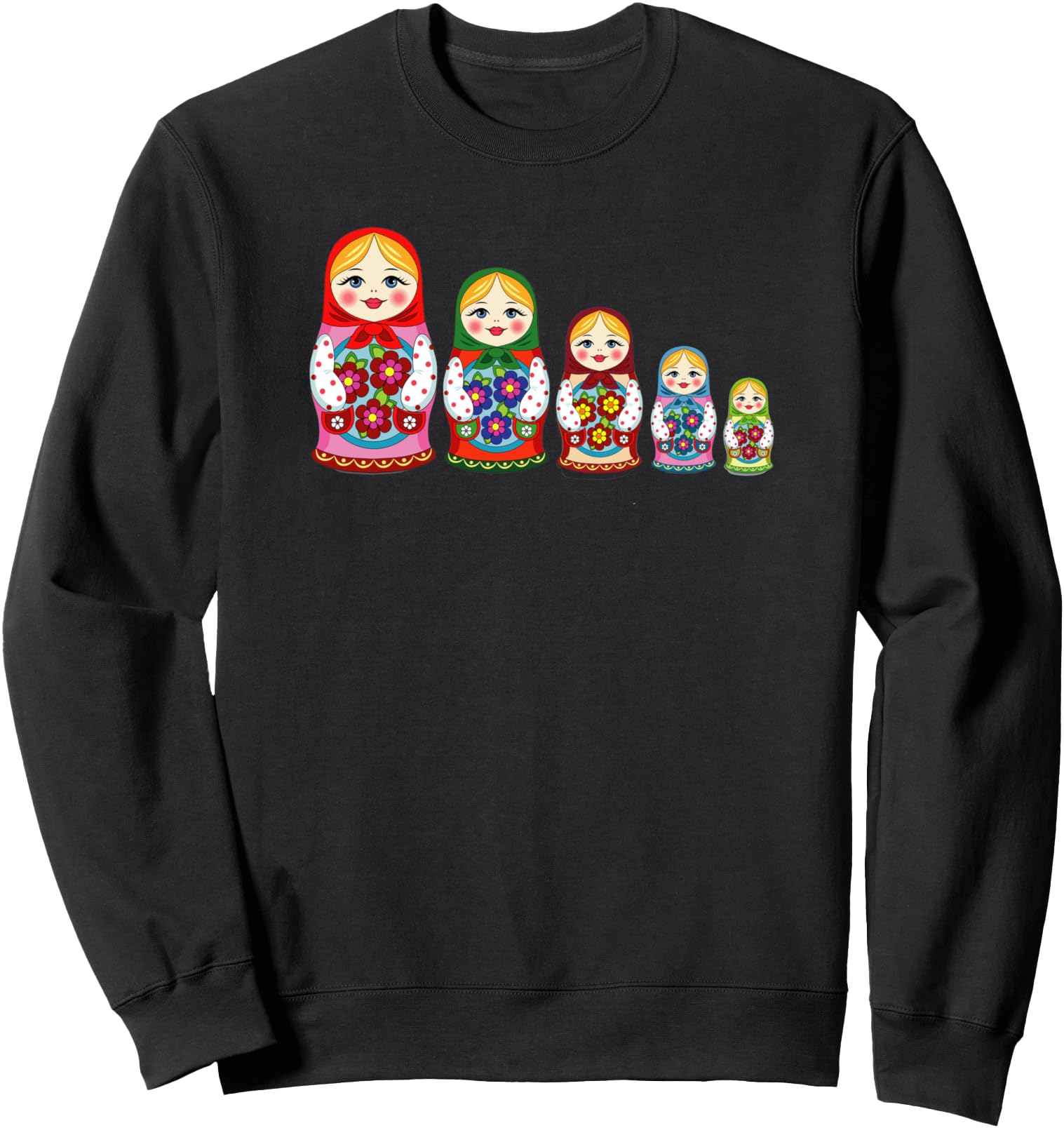 Authentic Russian Nesting Dolls T-Shirt - Streetwear Style Men Women - T-Shirt, Sweatshirt, Hoodie