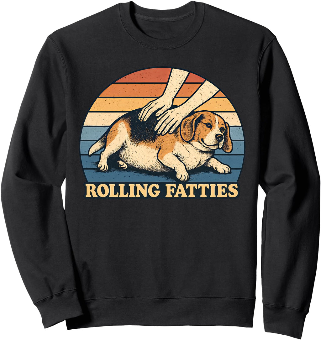 Original Beagle Rolling Fatties Pun T-Shirt - Novelty Apparel for Adults - T-Shirt, Sweatshirt, Hoodie