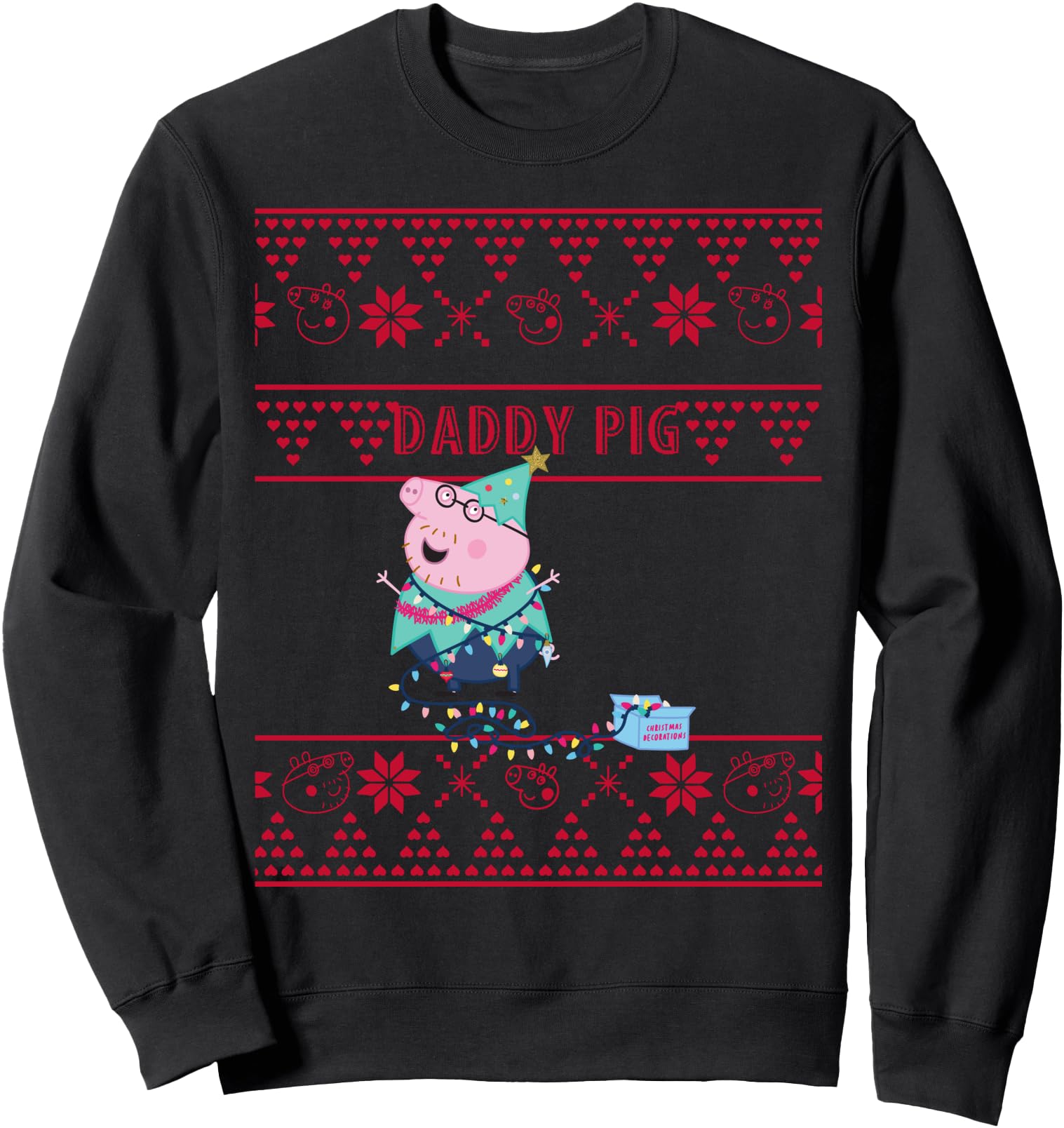 Peppa Pig Daddy Pig Ugly Hoodie - Novelty Apparel Unisex - T-Shirt, Sweatshirt, Hoodie