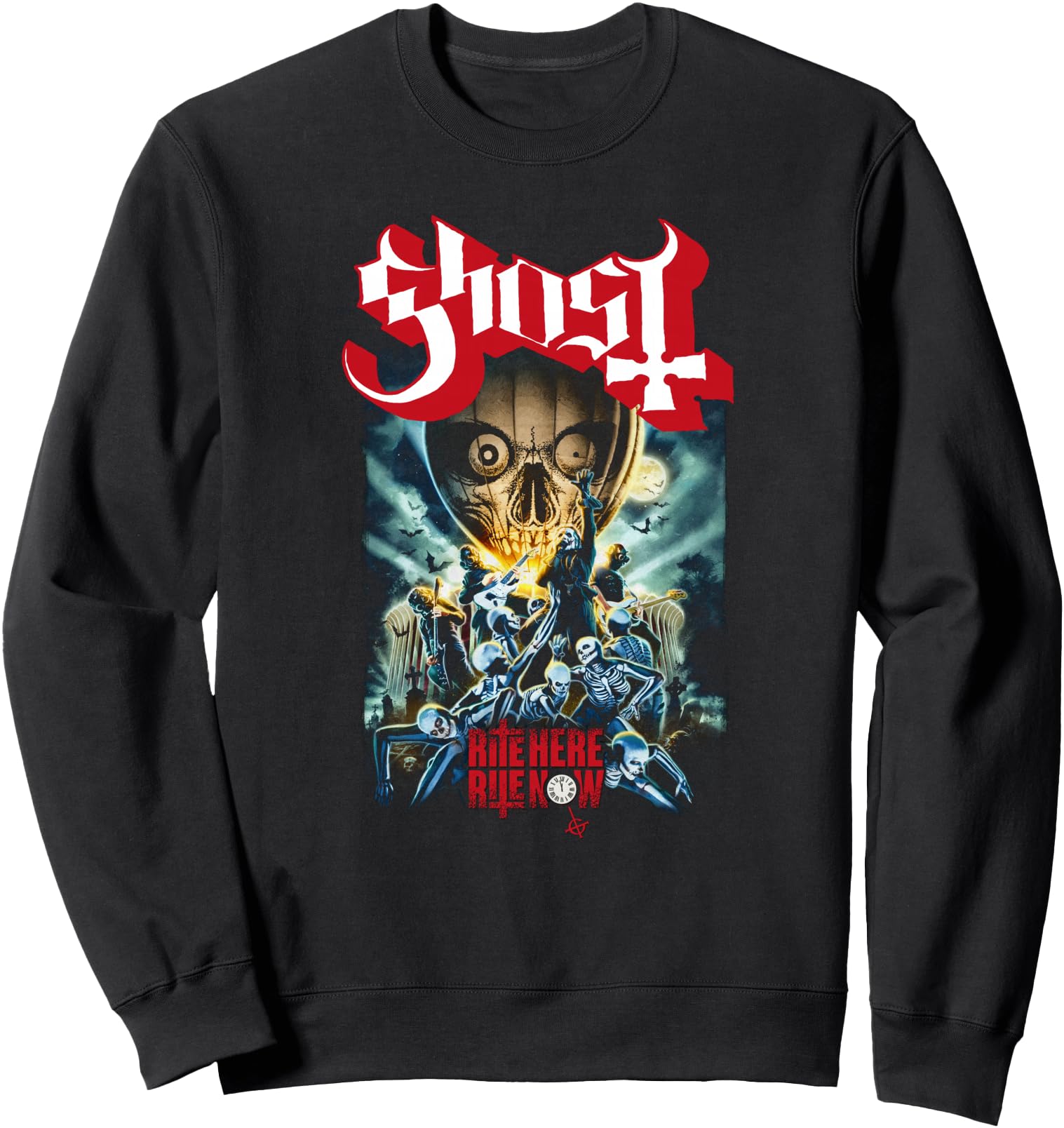 Handcrafted Ghost Rite Here Rite Sweatshirt - Minimalist Print for Adults - T-Shirt, Sweatshirt, Hoodie