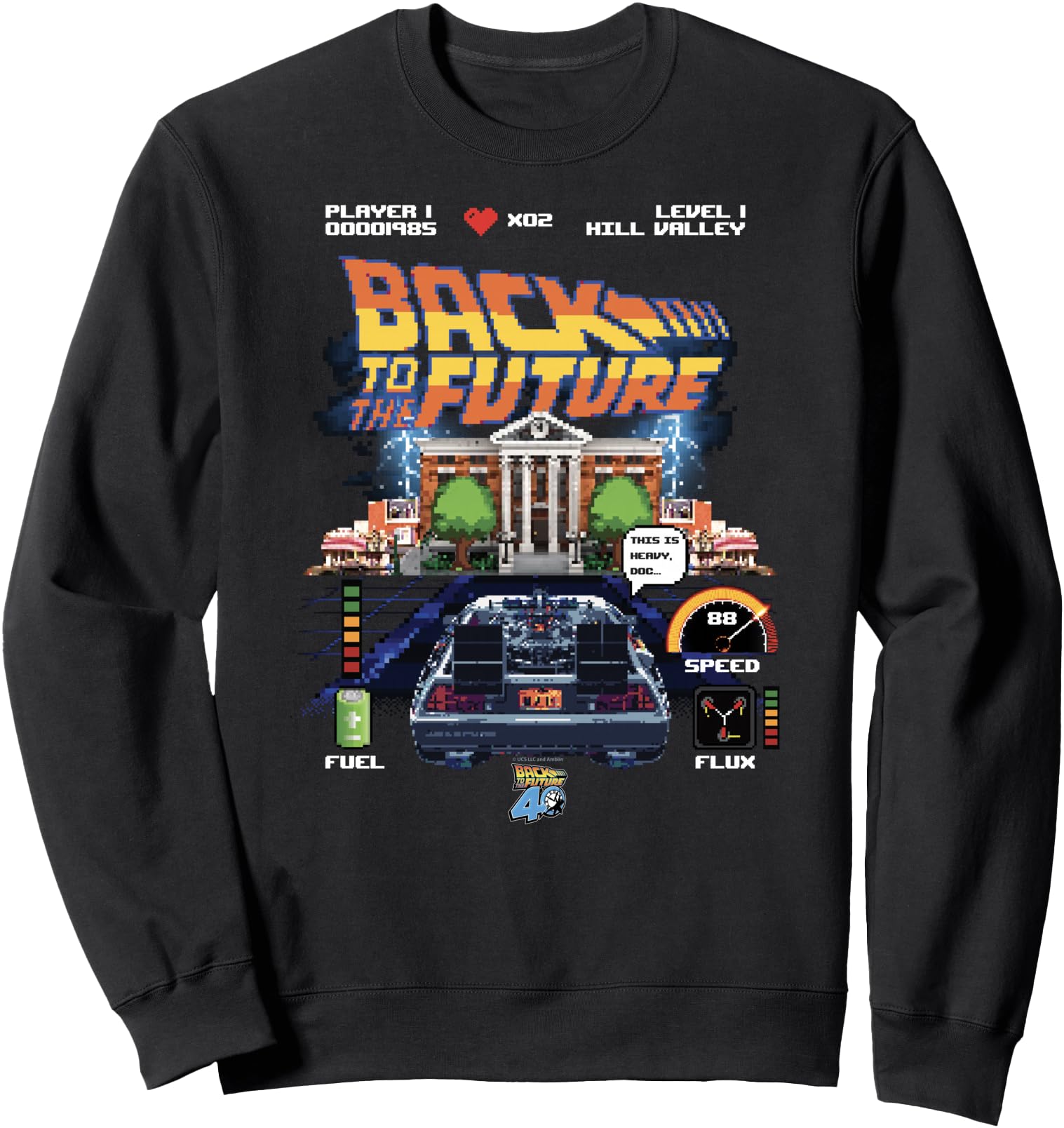 Handcrafted Back To Future 40Th Sweatshirt - Custom Art Print Unisex - T-Shirt, Sweatshirt, Hoodie