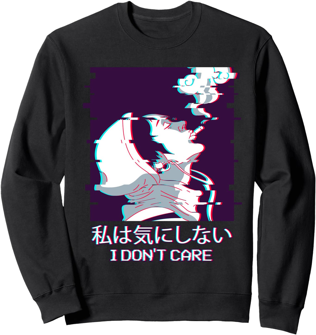 Handcrafted I Don T Care Smoking Sweatshirt - Trendy Graphic for Adults - T-Shirt, Sweatshirt, Hoodie