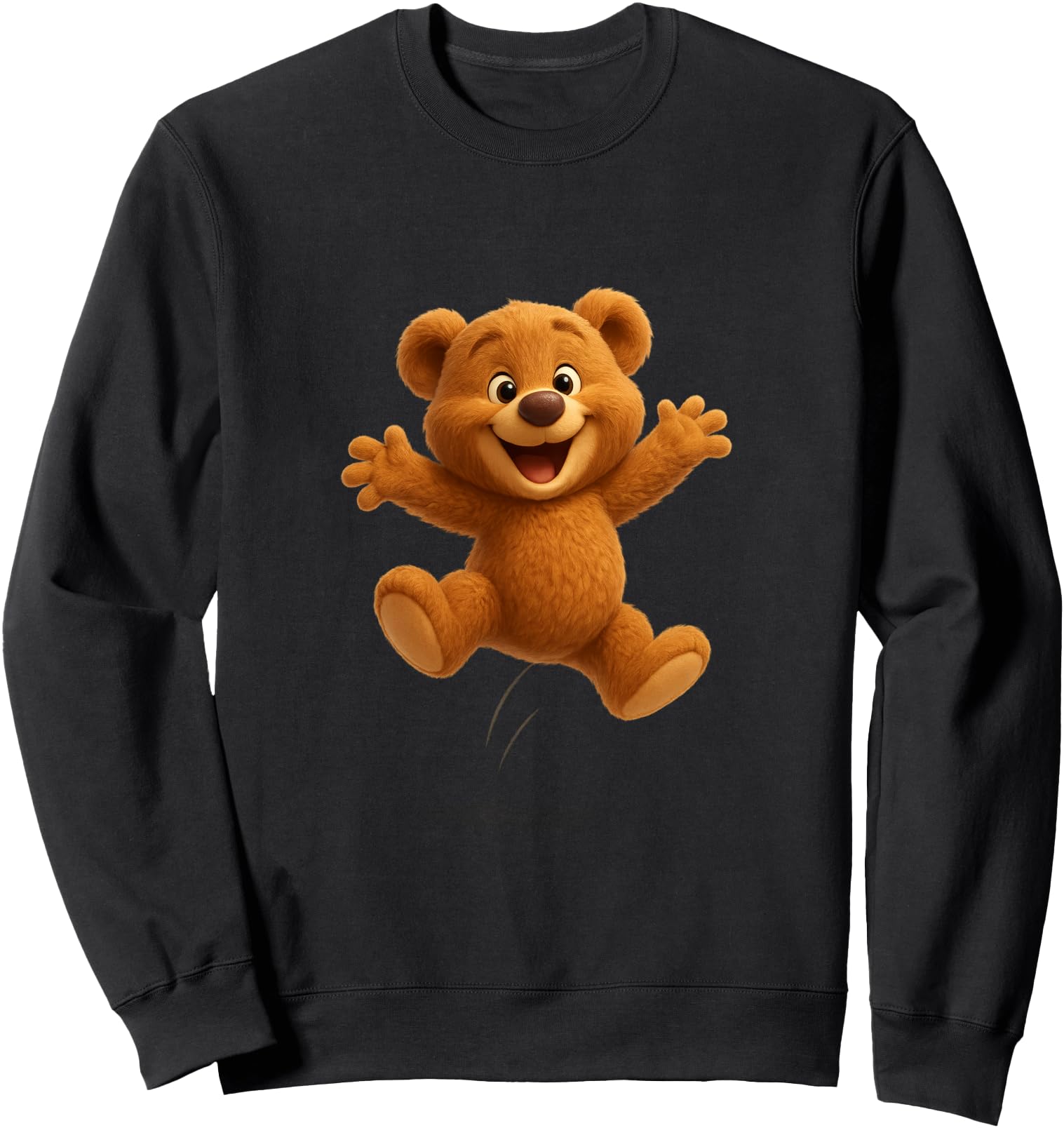 Authentic Happy Teddy Bear Toy Jump T-Shirt - Unique Graphic Unisex - T-Shirt, Sweatshirt, Hoodie