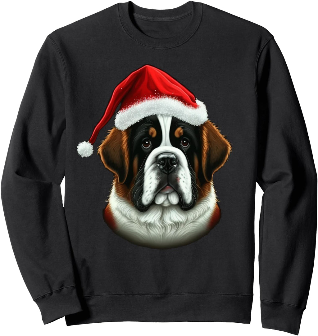 Authentic Saint Bernard Santa Saint T-Shirt - Novelty Apparel for Adults - T-Shirt, Sweatshirt, Hoodie