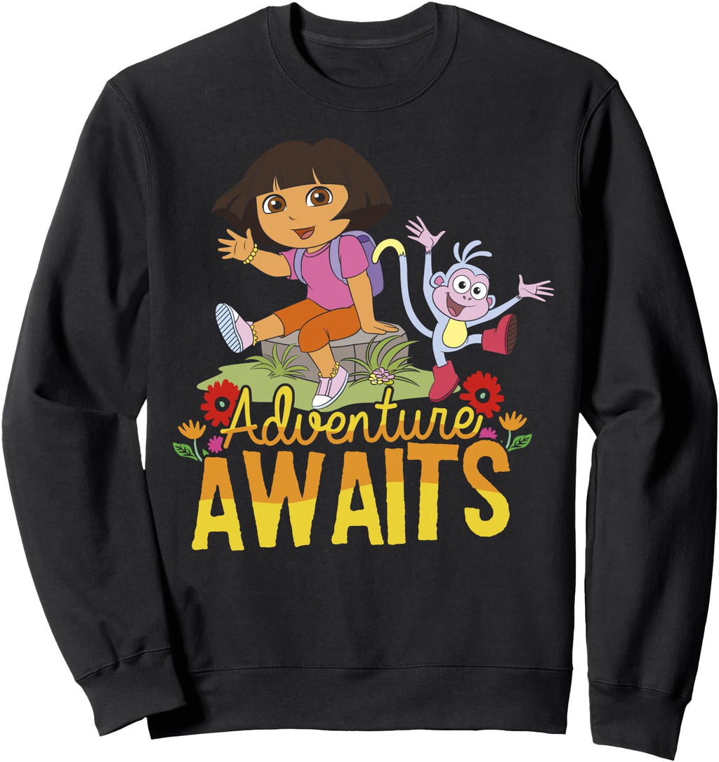 Handcrafted Dora Explorer Adventure Hoodie - Aesthetic Graphic Men Women - T-Shirt, Sweatshirt, Hoodie