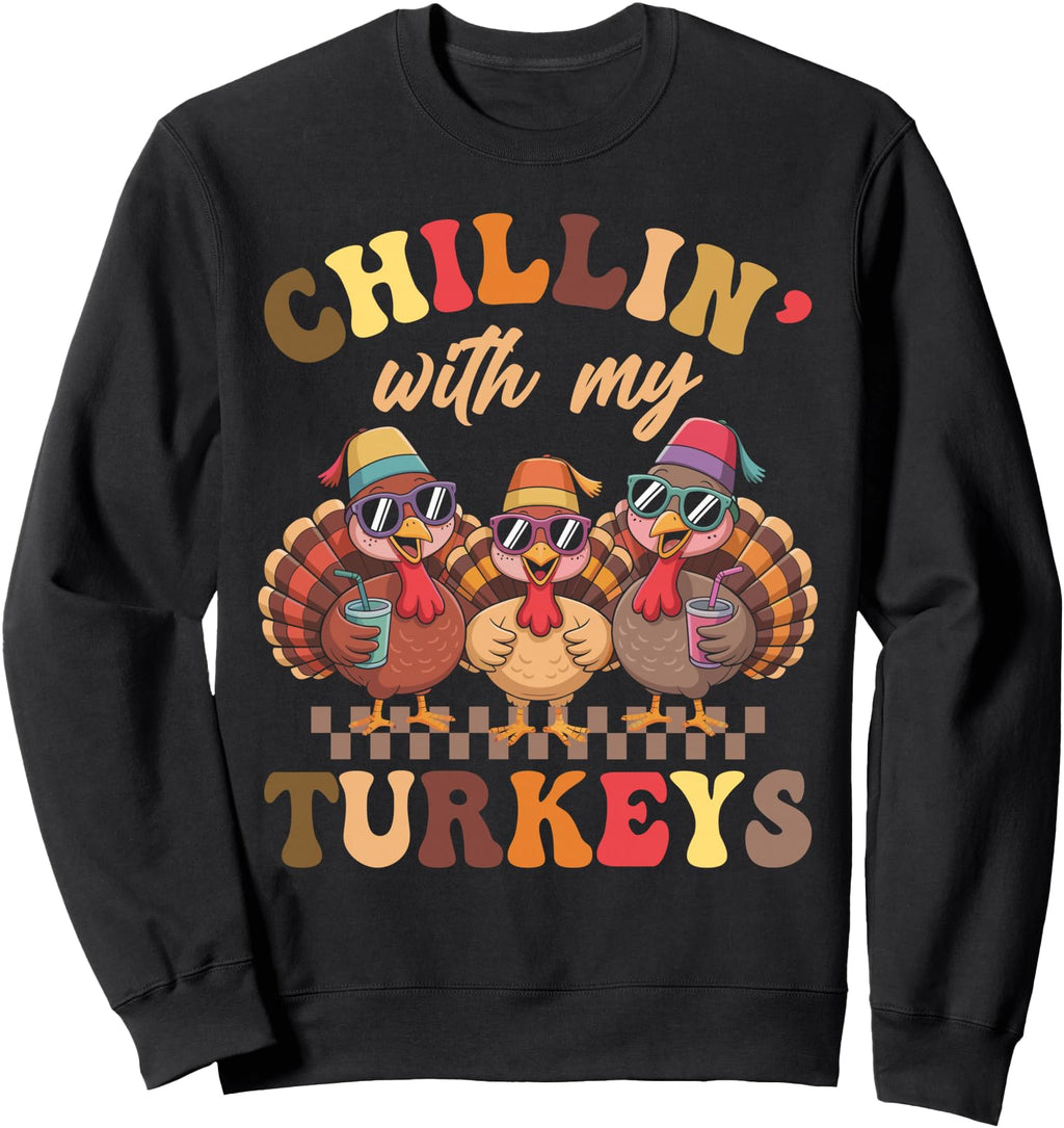 Authentic Thanksgiving Family Turkey Sweatshirt - Unique Graphic Unisex - T-Shirt, Sweatshirt, Hoodie