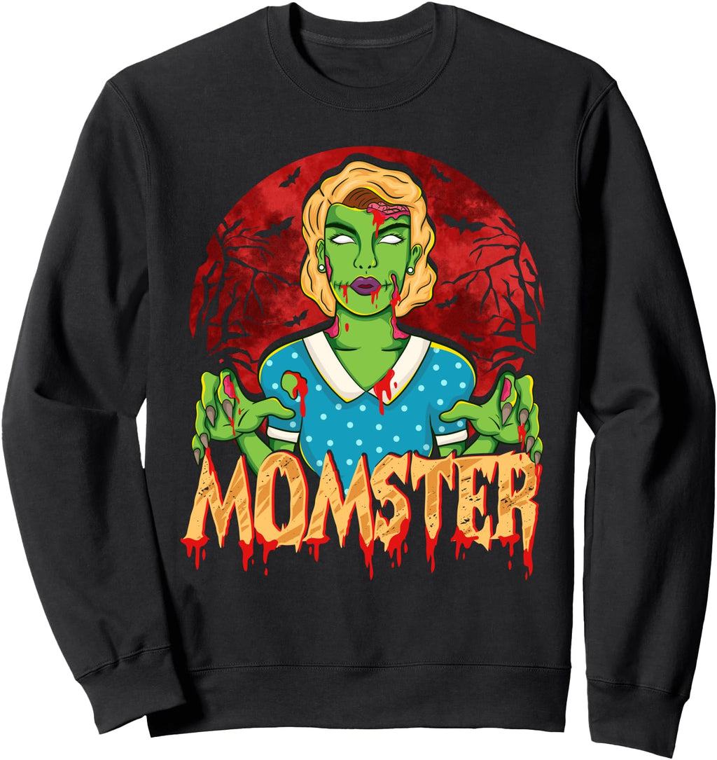 Mother Zombie Monster Costume Halloween T-Shirt - Graphic Print Men Women - T-Shirt, Sweatshirt, Hoodie