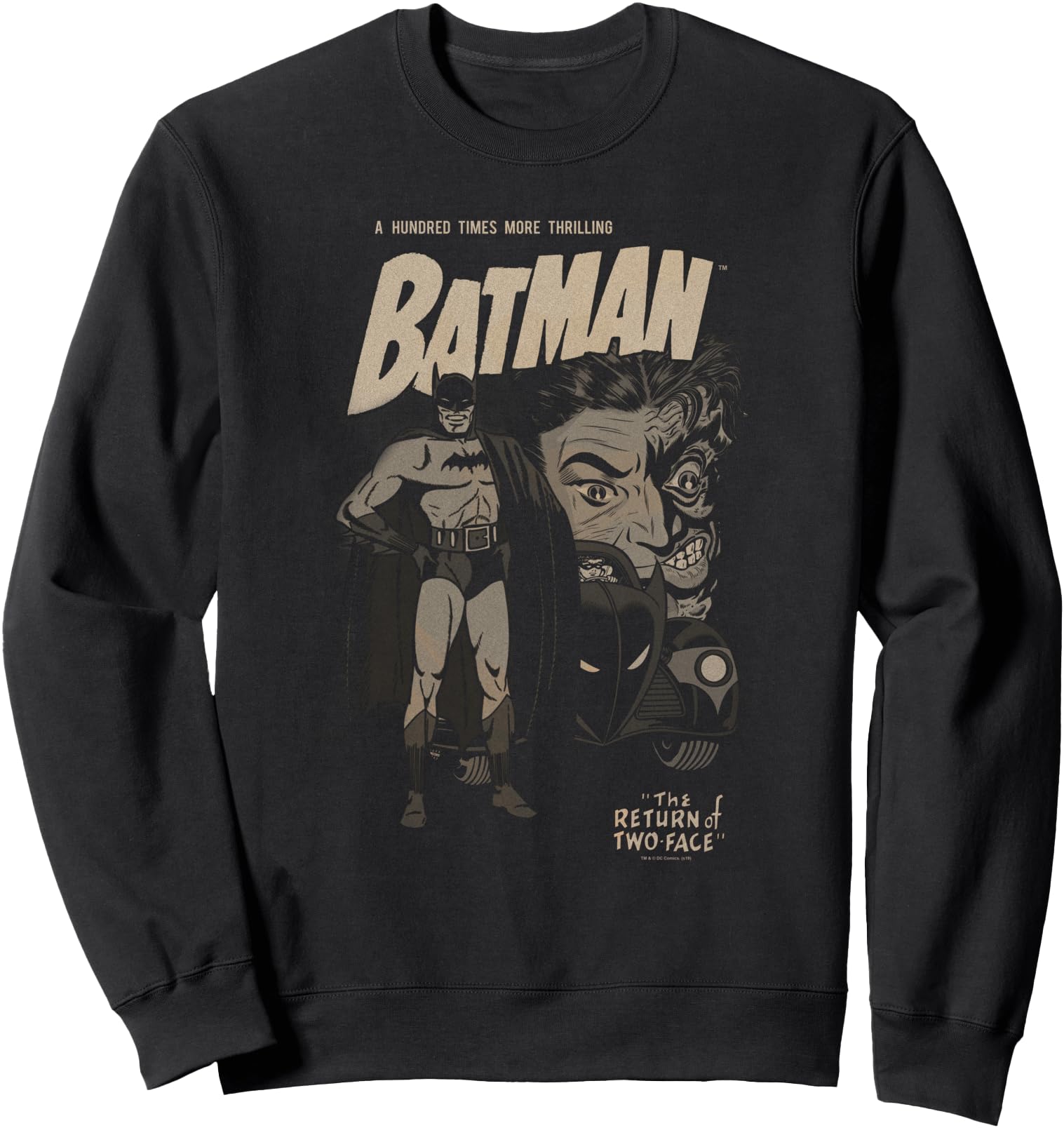 Batman Return Two Face Sweatshirt - Custom Art Print for Adults - T-Shirt, Sweatshirt, Hoodie