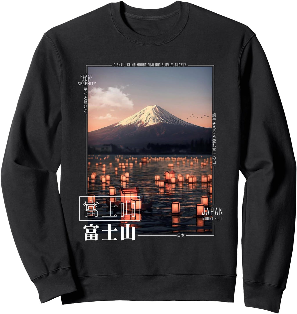 Authentic Mount Fuji Aesthetic T-Shirt - Aesthetic Graphic Men Women - T-Shirt, Sweatshirt, Hoodie