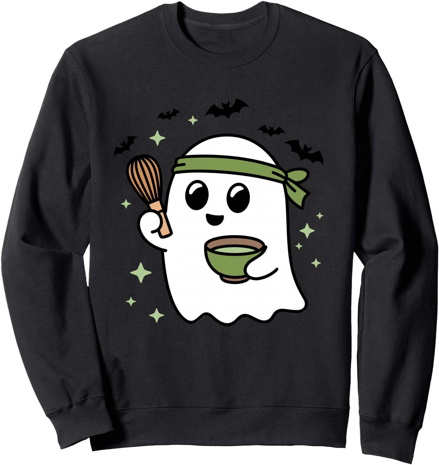 Ghost Making Matcha Whisk Halloween Tea T-Shirt - Unique Graphic Men Women - T-Shirt, Sweatshirt, Hoodie