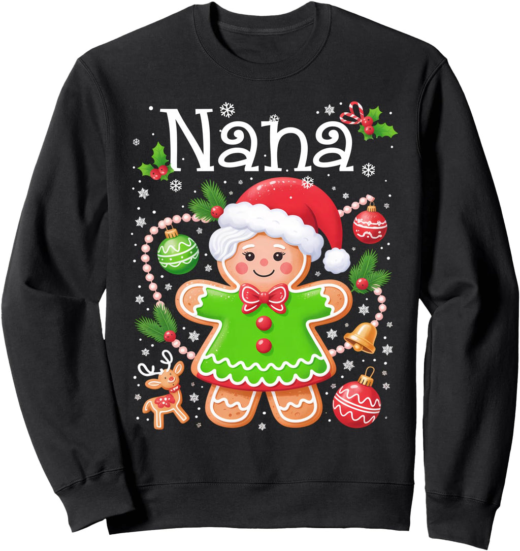 Nana Gingerbread Family Matching Cookie T-Shirt - Trendy Graphic Unisex - T-Shirt, Sweatshirt, Hoodie