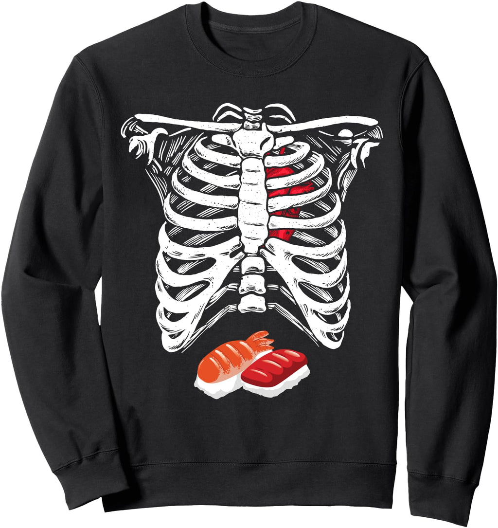 Authentic Skeleton Sushi Halloween Sushi T-Shirt - Custom Art Print Unisex - T-Shirt, Sweatshirt, Hoodie