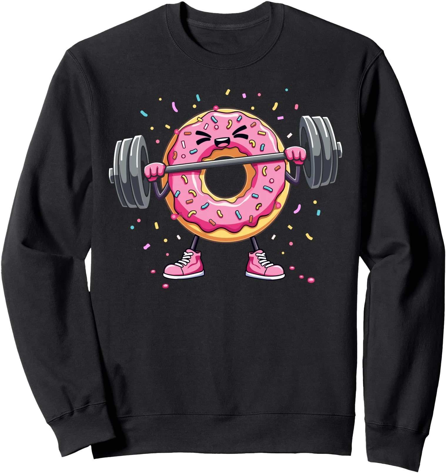 Exclusive Donut Workout Doughnut Sweatshirt - Fun Novelty Design Unisex - T-Shirt, Sweatshirt, Hoodie