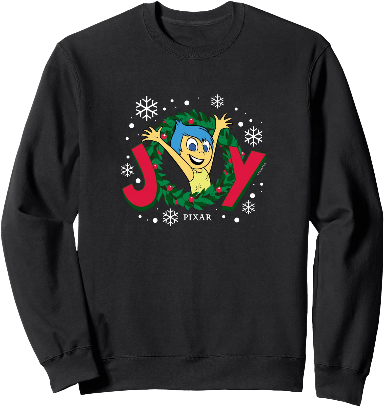 Exclusive Inside Out 2 Joy Wreath Sweatshirt - Unique Graphic Men Women - T-Shirt, Sweatshirt, Hoodie