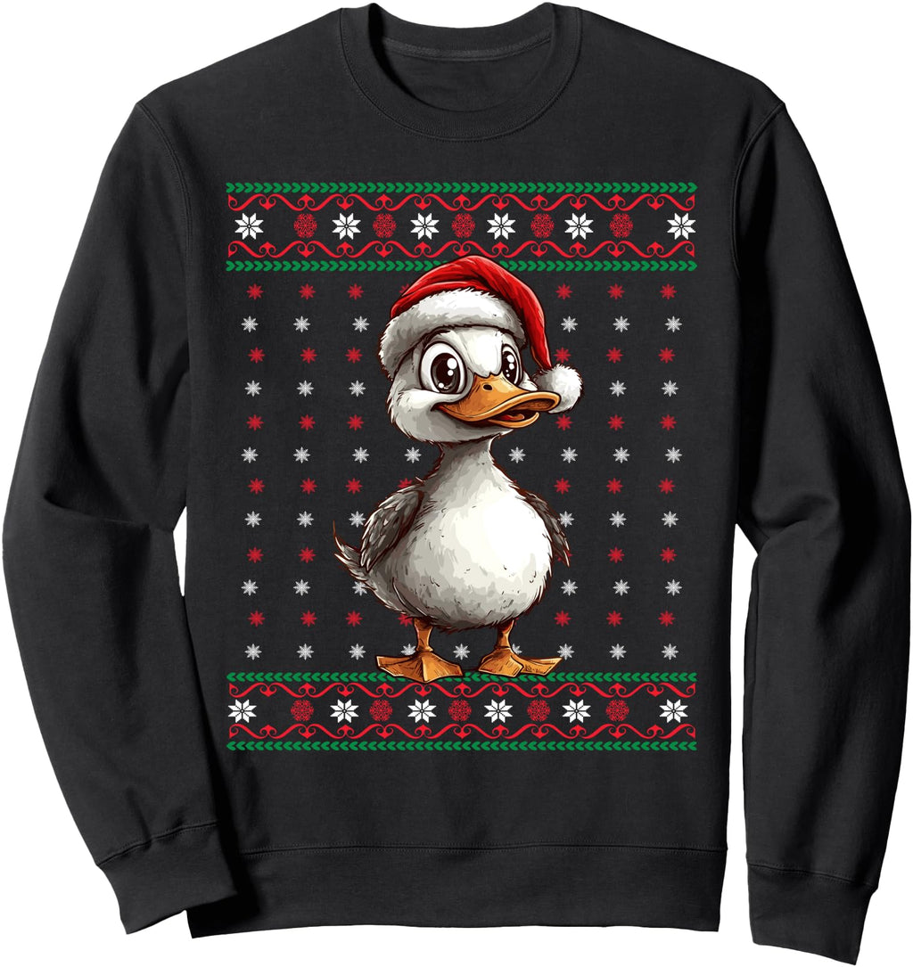 Ugly Duck Santa Hat Holiday Artist T-Shirt - Aesthetic Graphic for Adults - T-Shirt, Sweatshirt, Hoodie