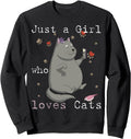 Just Who Loves Cats Kawaii Anime Cat Hoodie - Trendy Graphic Unisex - T-Shirt, Sweatshirt, Hoodie
