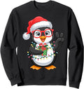 Merry Penguin Santa Lights New Year T-Shirt - Fun Novelty Design Men Women - T-Shirt, Sweatshirt, Hoodie
