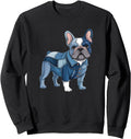 Exclusive Bulldog Pattern Sweatshirt - Minimalist Print for Adults - T-Shirt, Sweatshirt, Hoodie