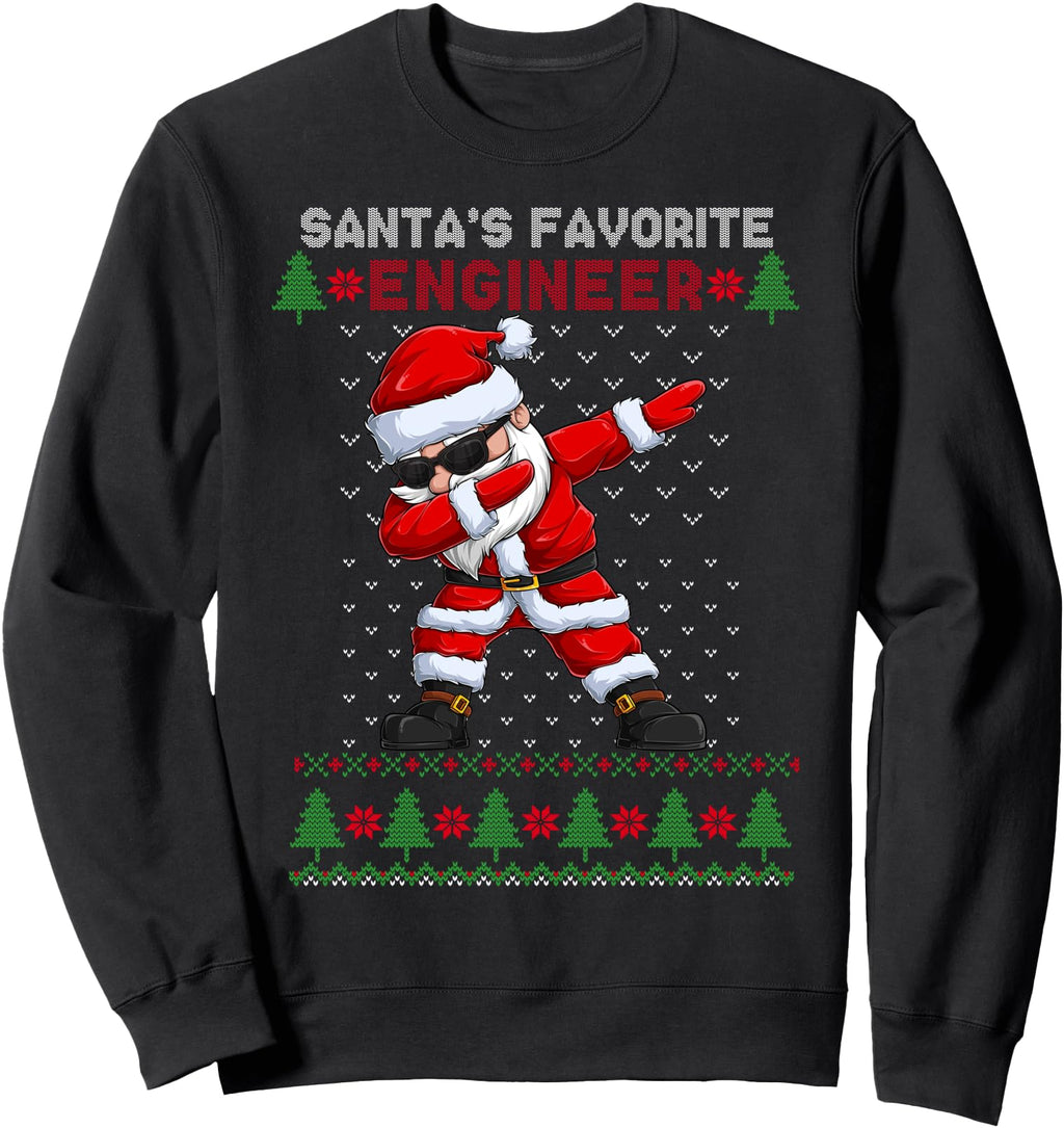 Original Santa S Favorite Engineer Sweatshirt - Custom Art Print Men Women - T-Shirt, Sweatshirt, Hoodie