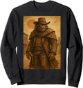 Handcrafted Wild West Bigfoot Art Sweatshirt - Novelty Apparel for Adults - T-Shirt, Sweatshirt, Hoodie