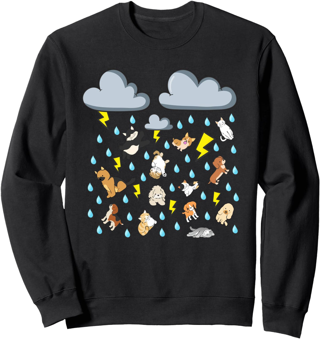 Exclusive English Idiom Raining Cats And T-Shirt - Novelty Apparel Unisex - T-Shirt, Sweatshirt, Hoodie