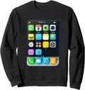 Handcrafted Cell Phone Screen Smartphone Hoodie - Minimalist Print Unisex - T-Shirt, Sweatshirt, Hoodie