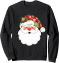 Santa Face Patchwork Holiday Season T-Shirt - Graphic Print Men Women - T-Shirt, Sweatshirt, Hoodie