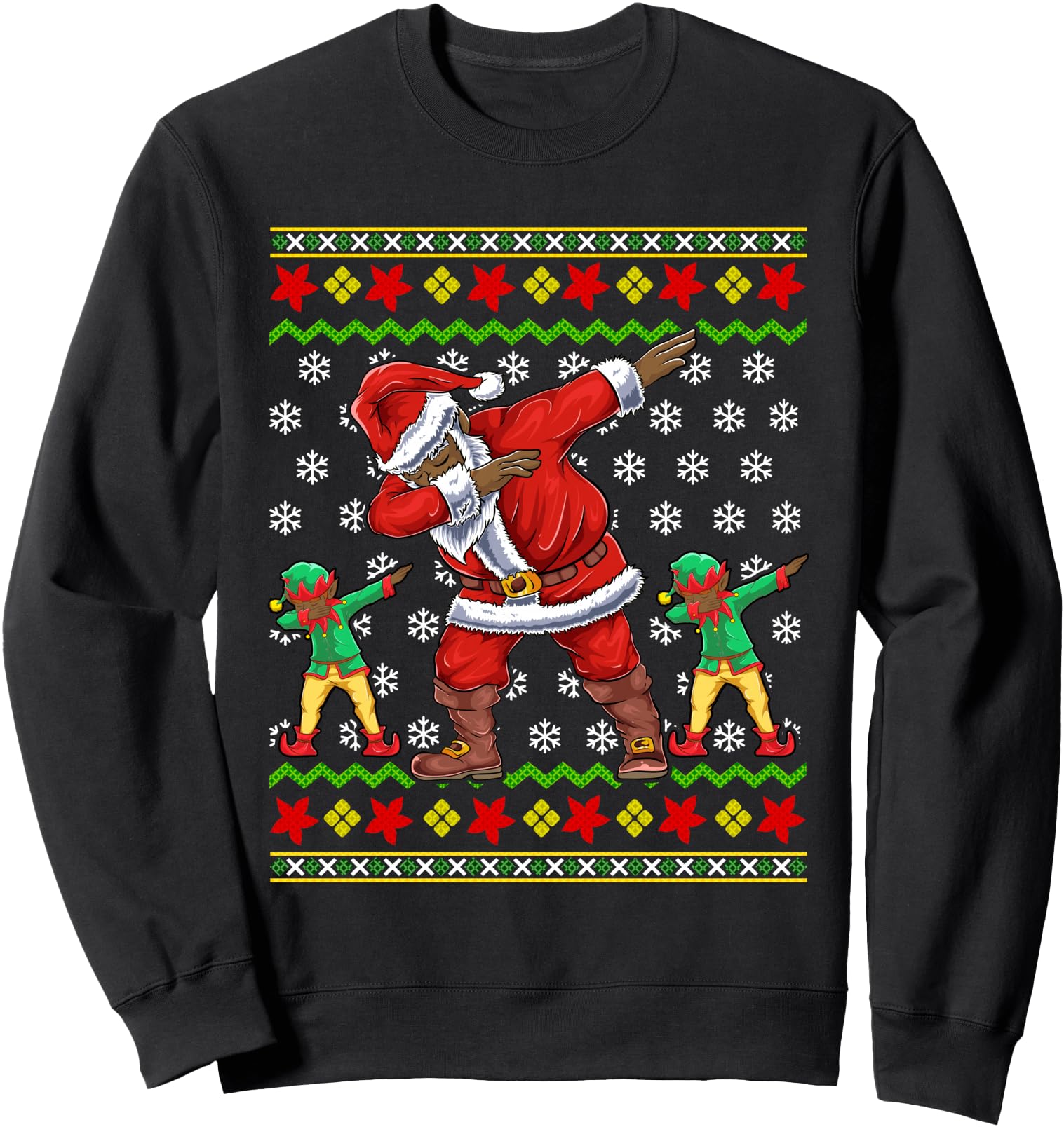 Black African American Santa Claus T-Shirt - Novelty Apparel Men Women - T-Shirt, Sweatshirt, Hoodie