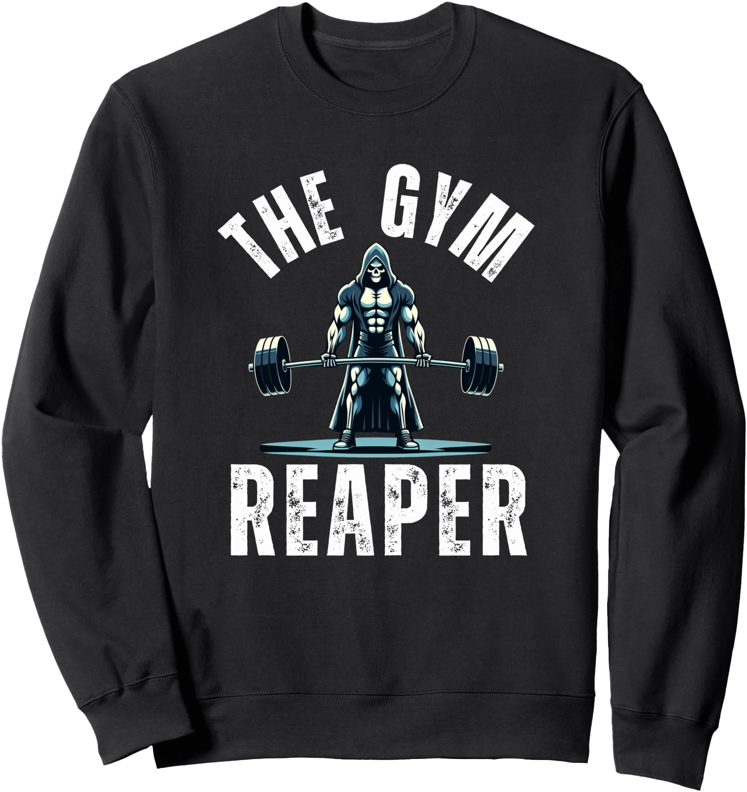 Exclusive Gym Reaper Halloween Sweatshirt - Custom Art Print for Adults - T-Shirt, Sweatshirt, Hoodie