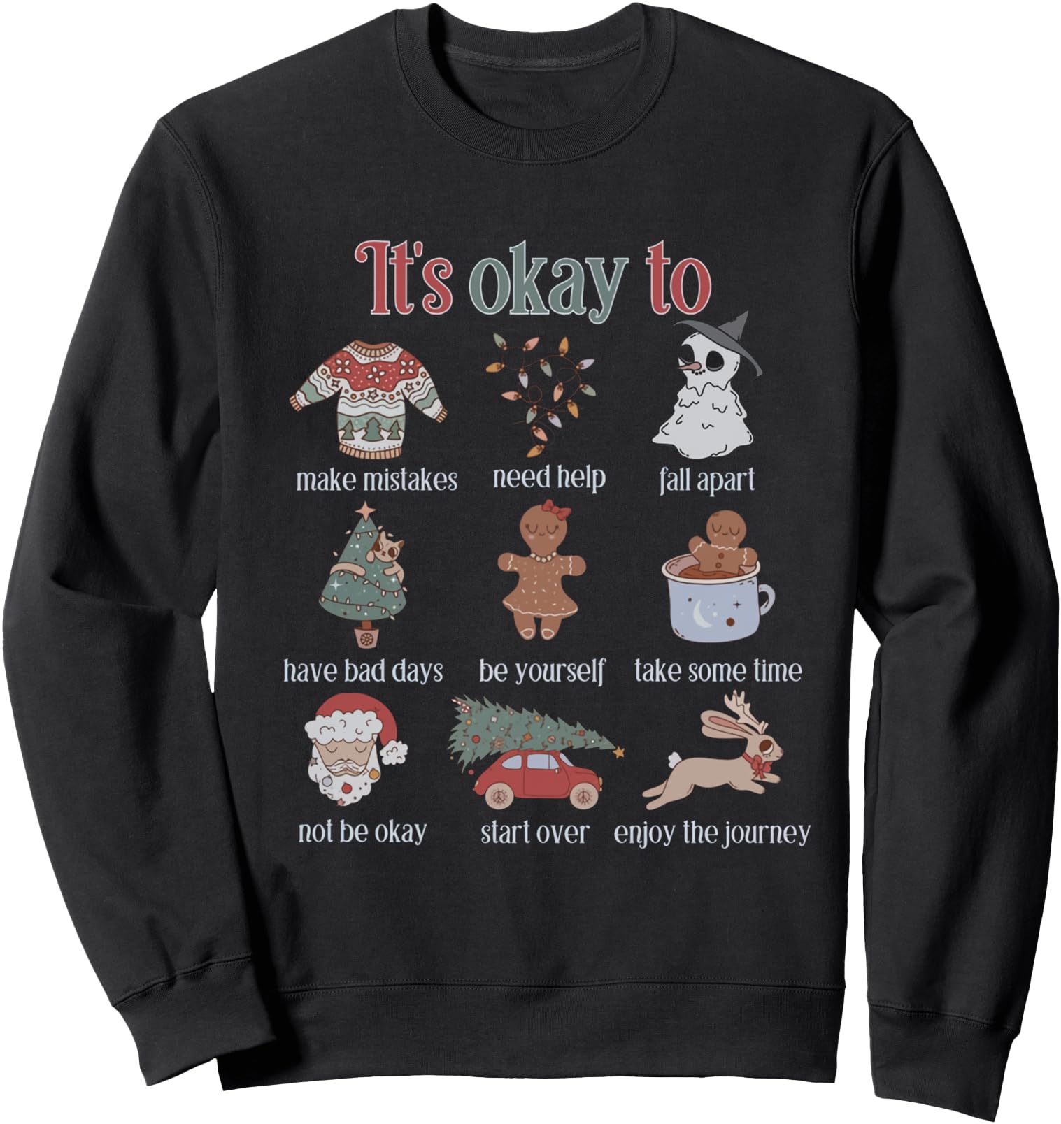 Mental Health It S Okay To Therapist T-Shirt - Minimalist Print Unisex - T-Shirt, Sweatshirt, Hoodie