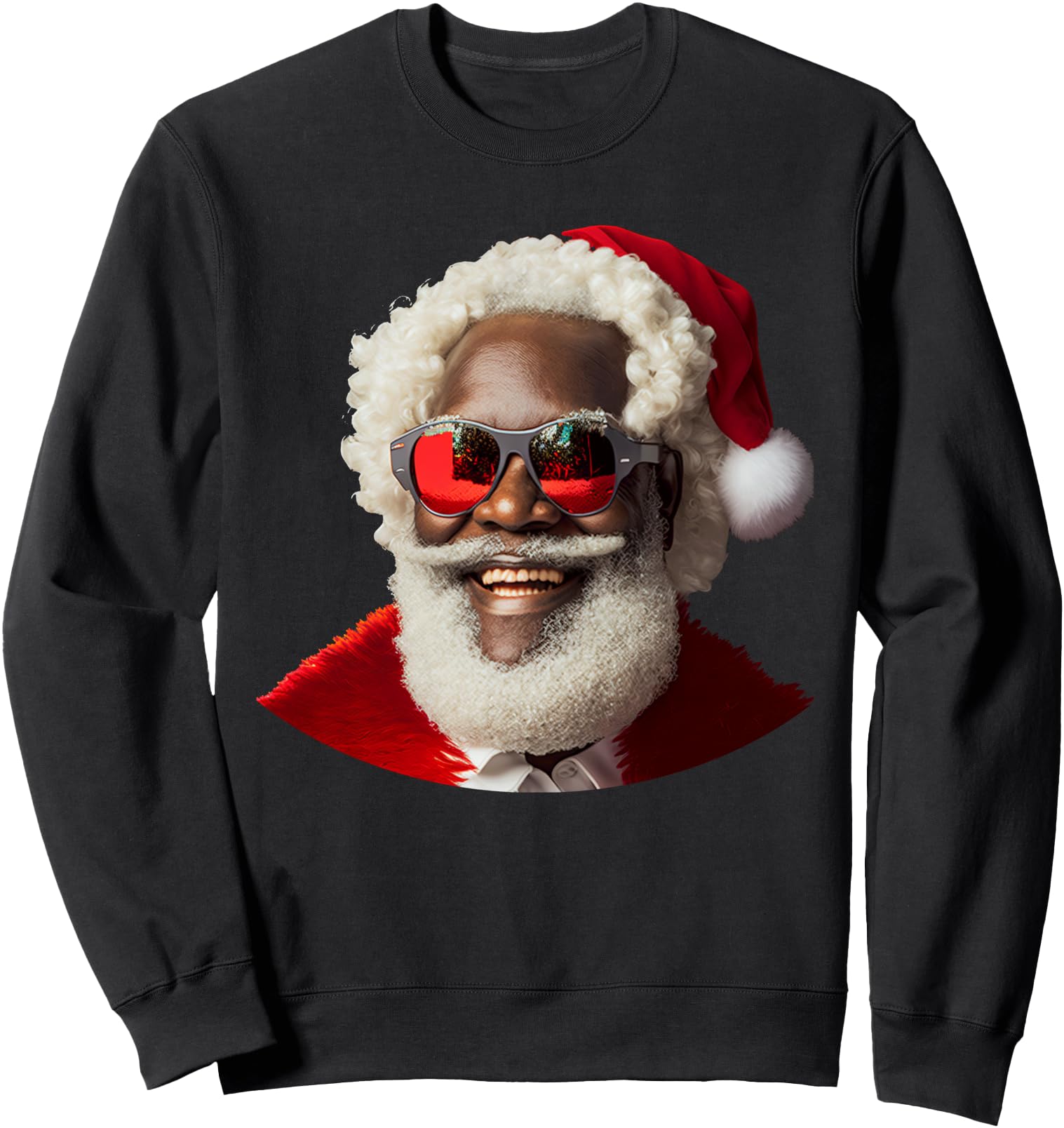 Original Santa Afro African American T-Shirt - Streetwear Style for Adults - T-Shirt, Sweatshirt, Hoodie