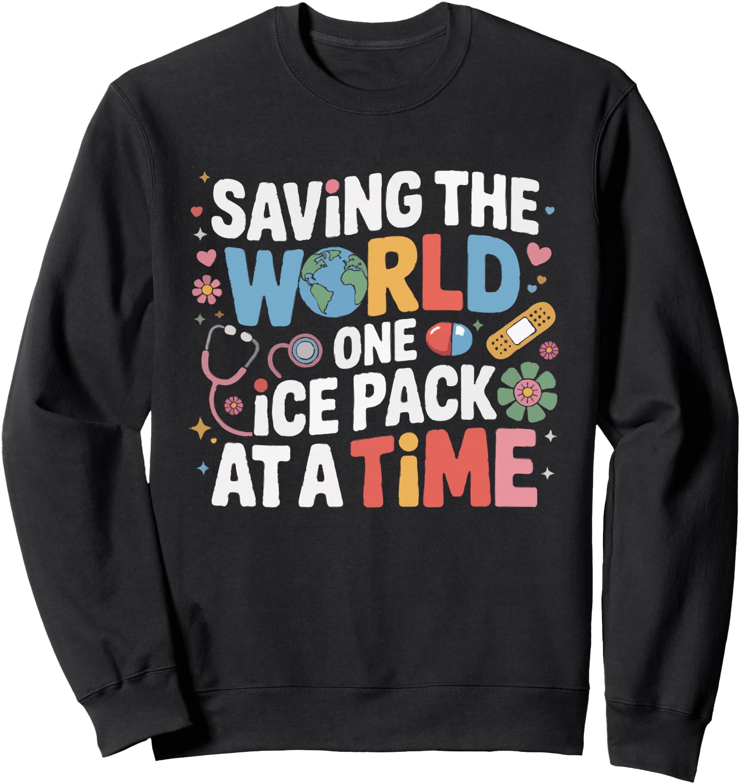 Authentic Saving World One Ice Pack Hoodie - Aesthetic Graphic for Adults - T-Shirt, Sweatshirt, Hoodie