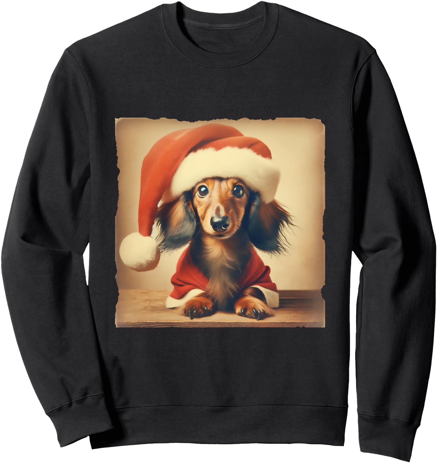 Original Dachshund Dog Santa Family Hoodie - Trendy Graphic Men Women - T-Shirt, Sweatshirt, Hoodie
