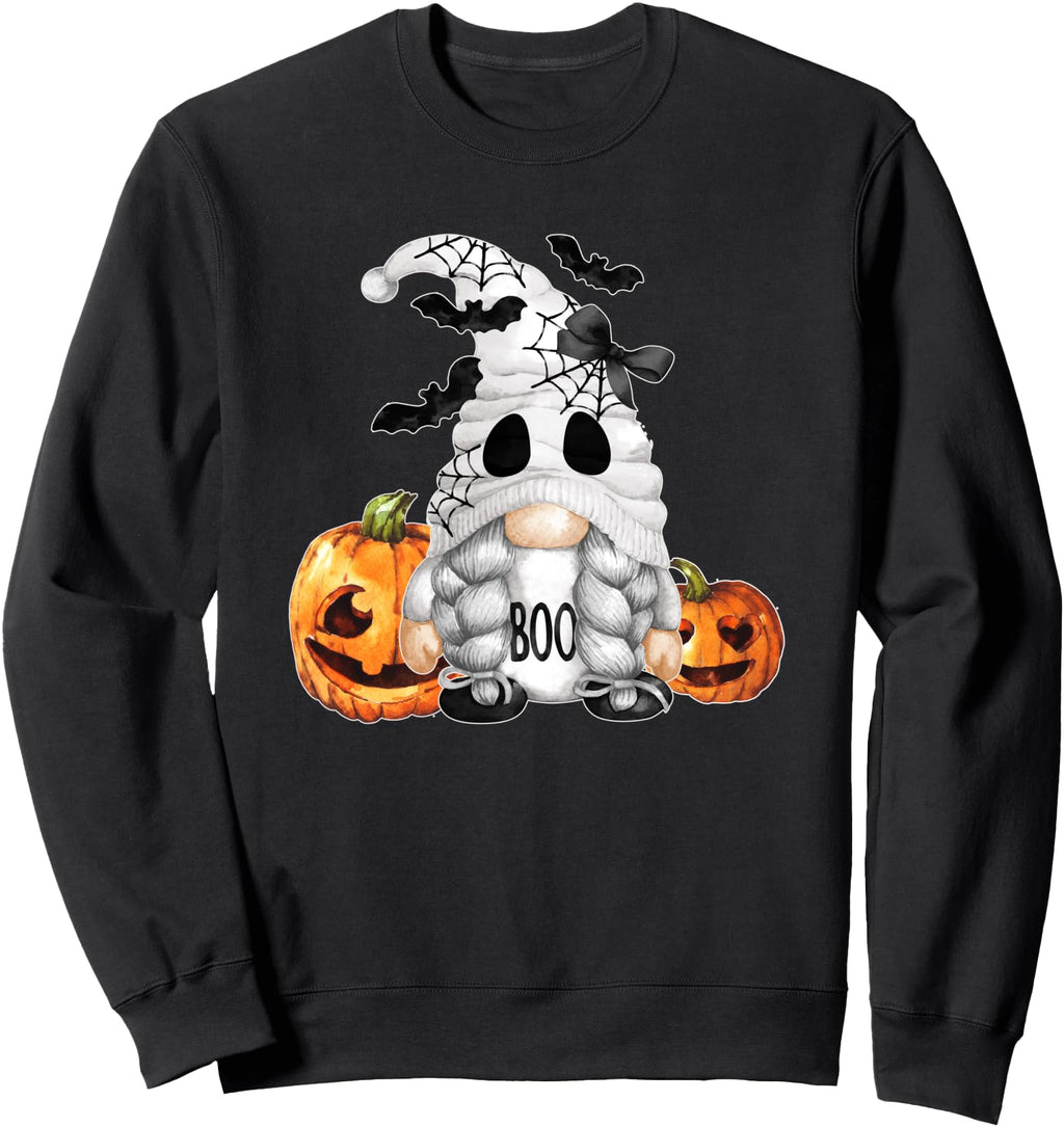 Boo Ghost Gnome Halloween Bats And T-Shirt - Custom Art Print for Adults - T-Shirt, Sweatshirt, Hoodie