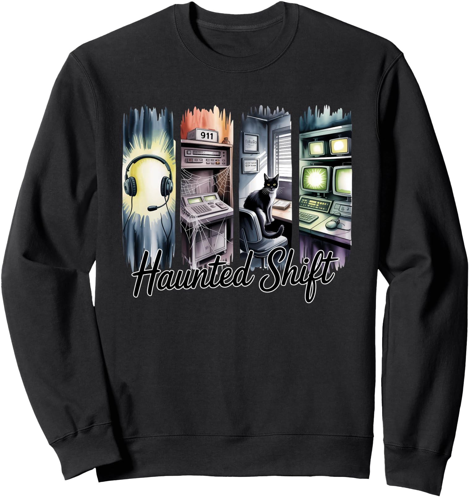 911 Dispatcher Halloween Police T-Shirt - Aesthetic Graphic Unisex - T-Shirt, Sweatshirt, Hoodie
