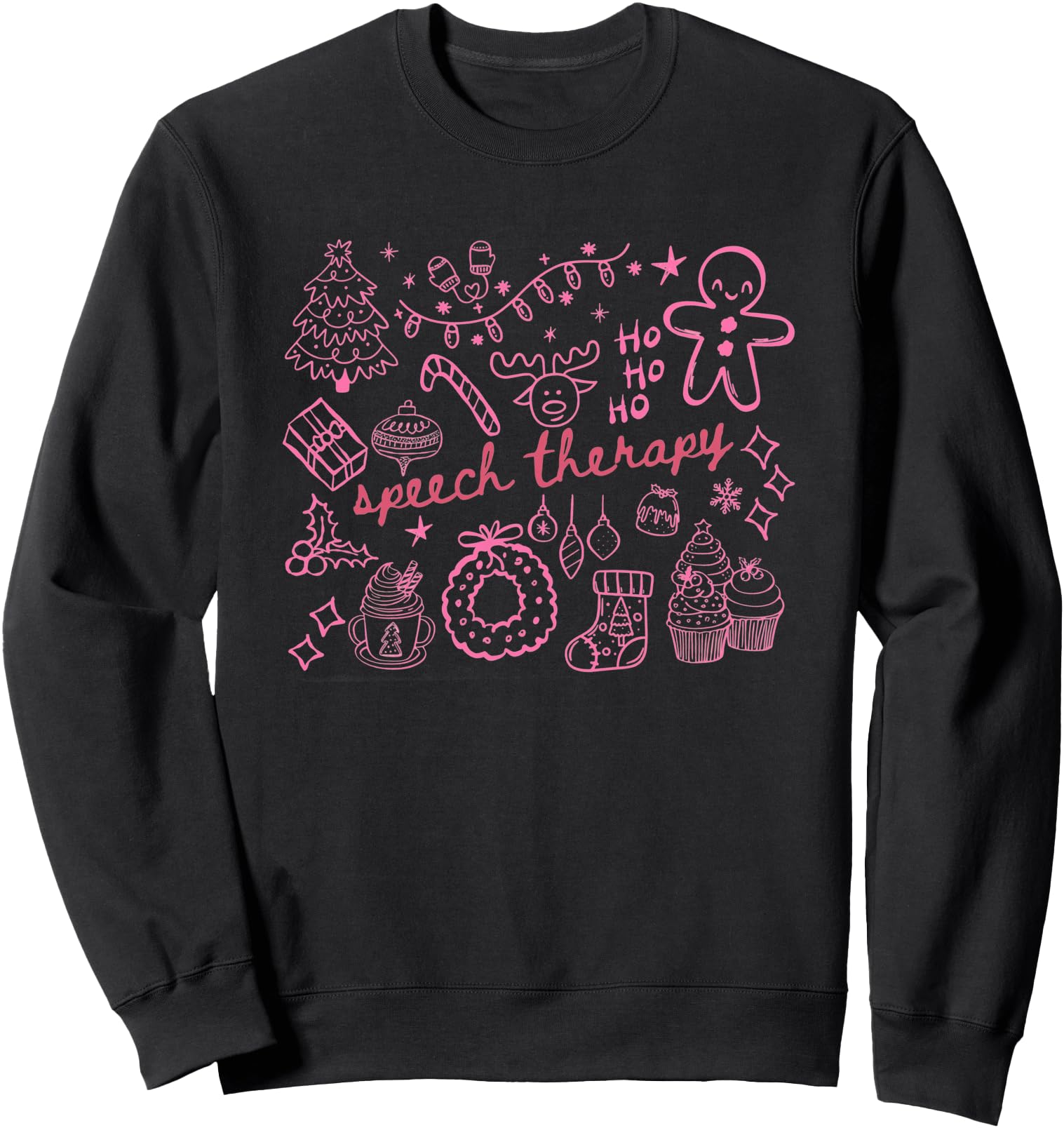 Slp Speech Therapy Doodle Winter T-Shirt - Trendy Graphic Men Women - T-Shirt, Sweatshirt, Hoodie