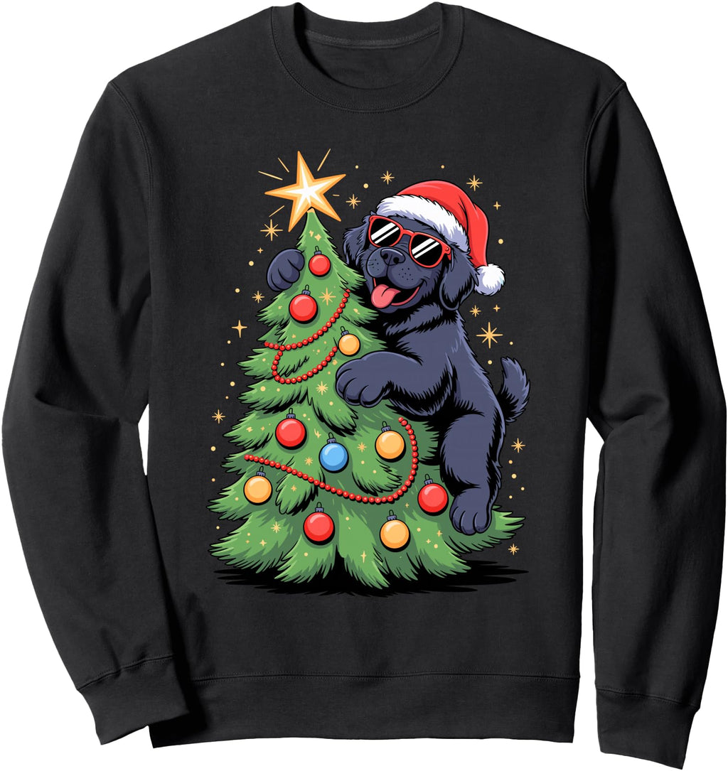 Tree Newfoundland Dog Sunglasses Newfie Rare Hoodie - Unique Graphic Unisex - T-Shirt, Sweatshirt, Hoodie