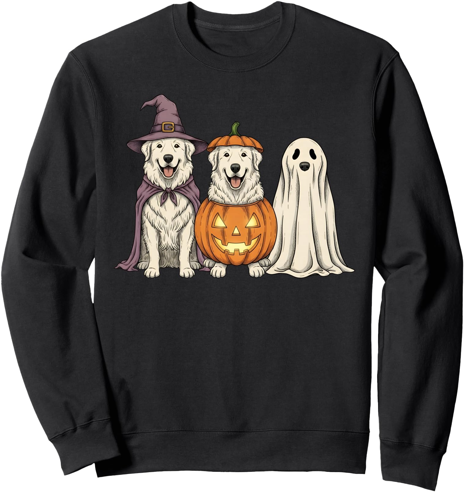 Exclusive Spooky Ghost Great Pyrenees T-Shirt - Trendy Graphic Men Women - T-Shirt, Sweatshirt, Hoodie