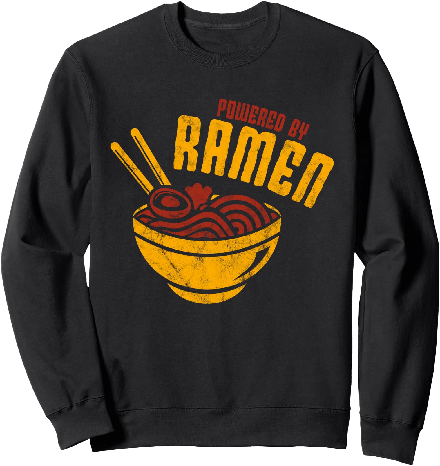 Authentic Powered Ramen Japanese Hoodie - Casual Everyday Wear Men Women - T-Shirt, Sweatshirt, Hoodie