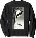 Handcrafted Bats Under Full Moon Ohara Hoodie - Custom Art Print Men Women - T-Shirt, Sweatshirt, Hoodie