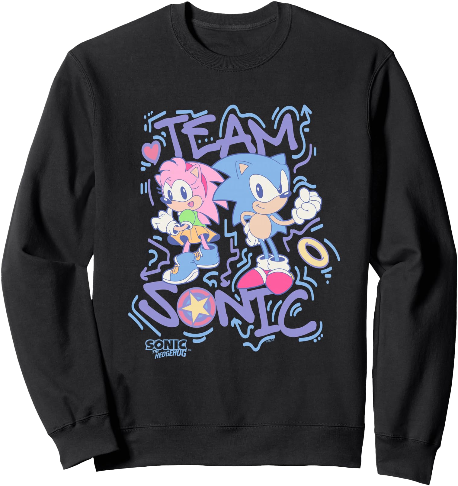 Authentic Sonic Hedgehog Team Sonic T-Shirt - Fun Novelty Design Unisex - T-Shirt, Sweatshirt, Hoodie