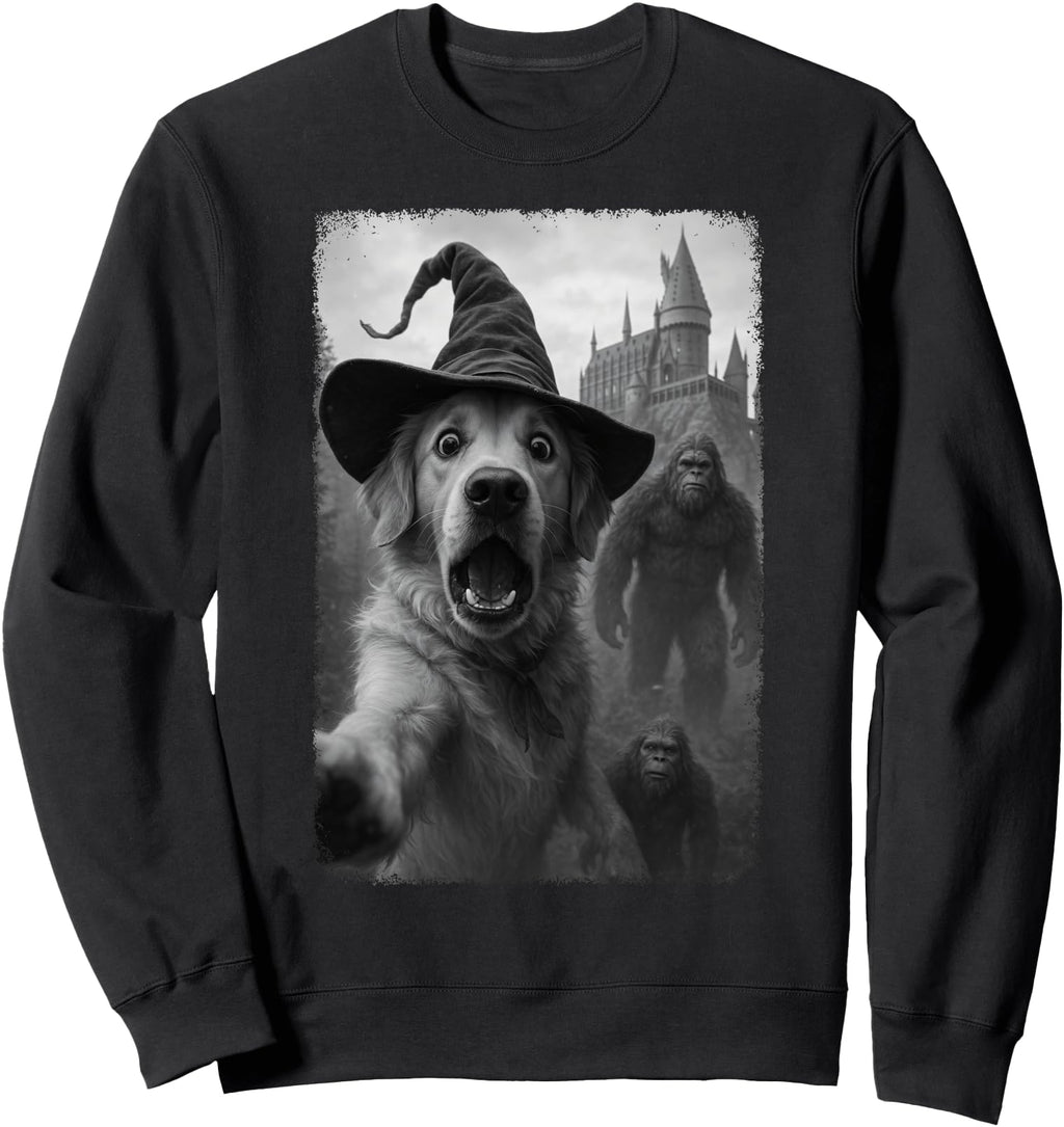 Halloween Dog Bigfoot Rare Sweatshirt - Graphic Print Men Women - T-Shirt, Sweatshirt, Hoodie