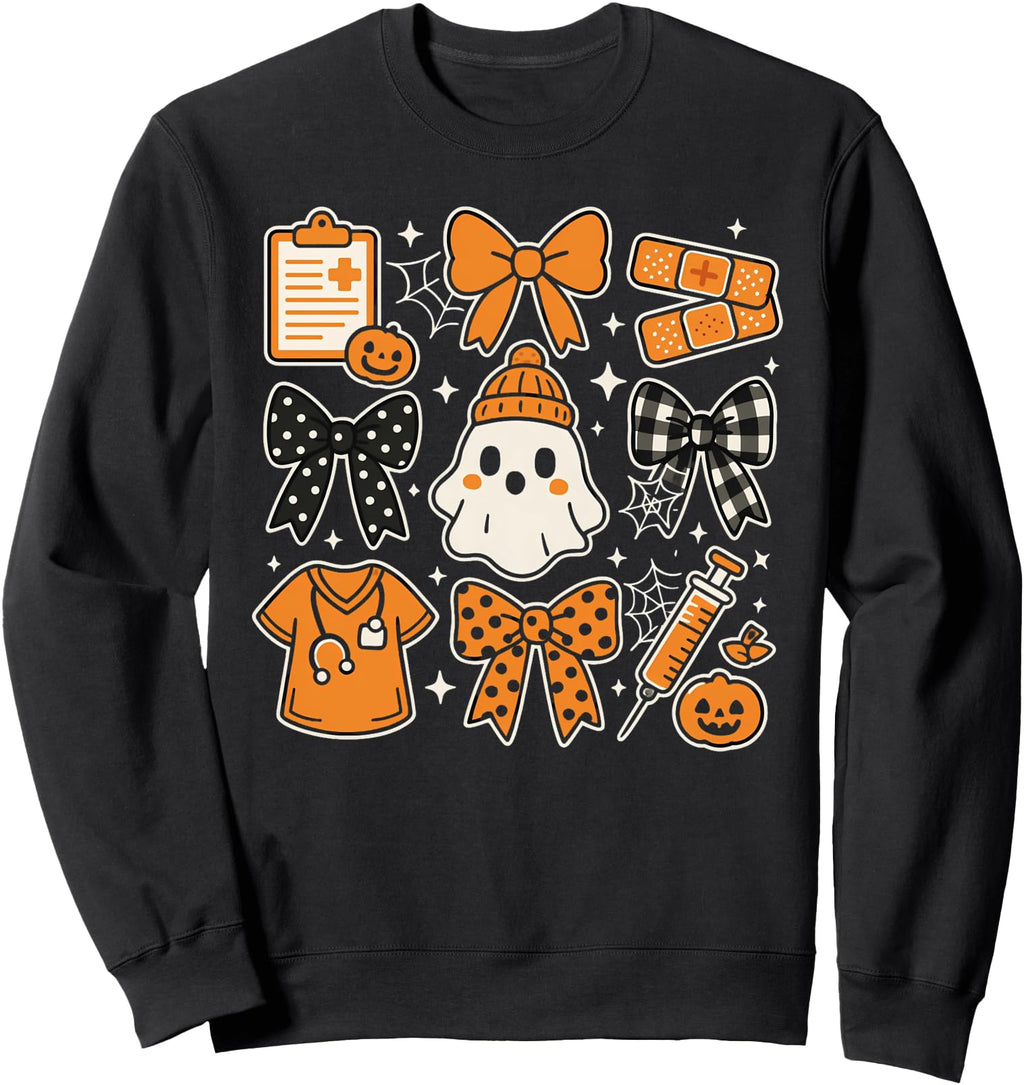 Exclusive Nurse Supplies Ghost Sweatshirt - Novelty Apparel Men Women - T-Shirt, Sweatshirt, Hoodie