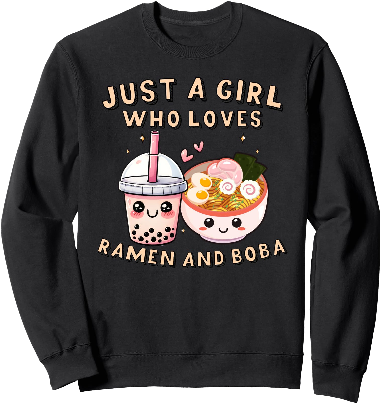 Authentic Just Who Loves Boba Tea Sweatshirt - Minimalist Print for Adults - T-Shirt, Sweatshirt, Hoodie