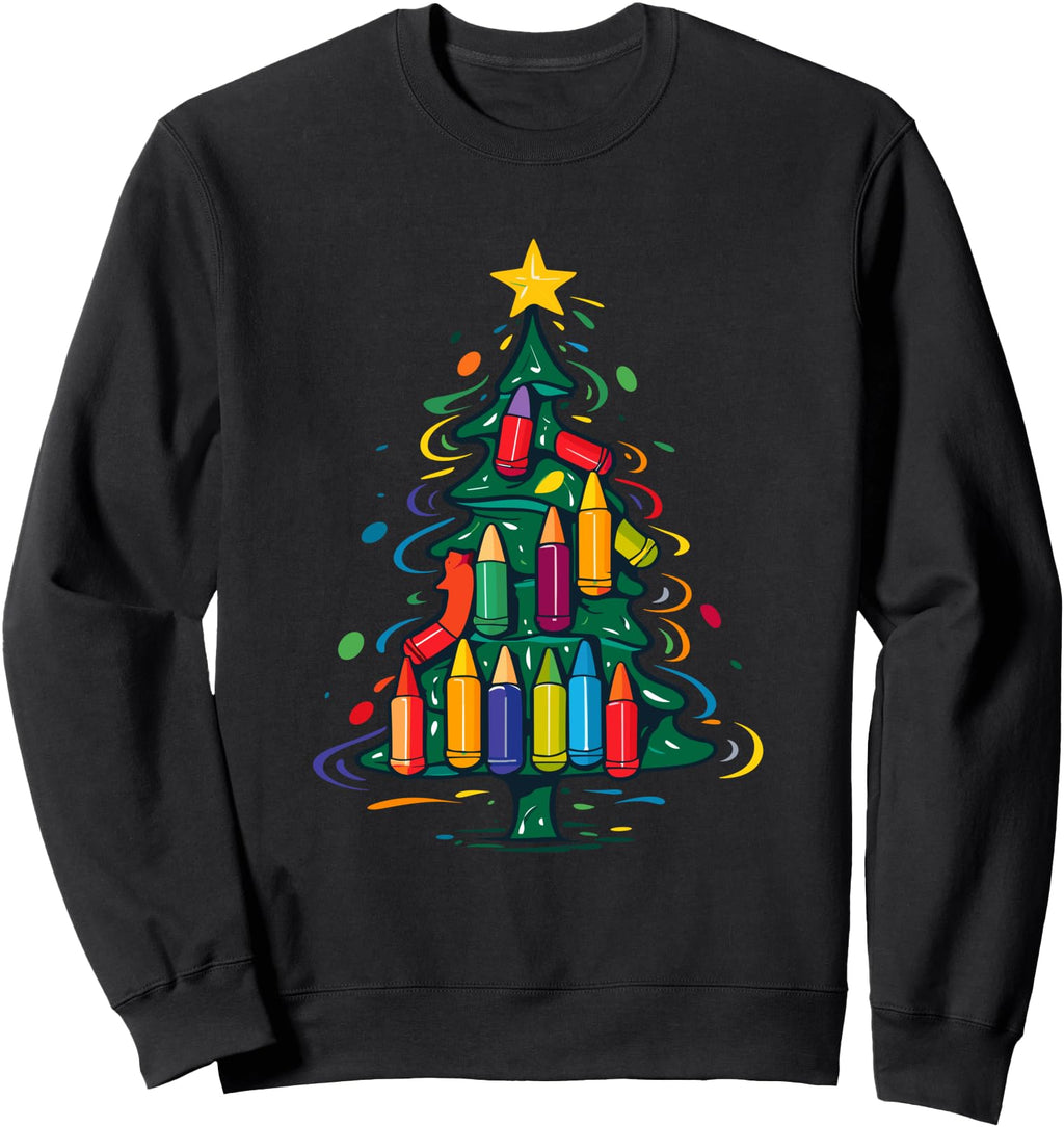 Colored Crayons Tree Sweatshirt - Streetwear Style Unisex - T-Shirt, Sweatshirt, Hoodie