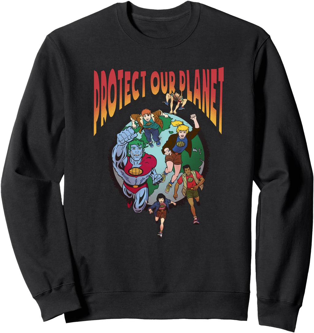 Authentic Captain Planet Protect Our T-Shirt - Custom Art Print Unisex - T-Shirt, Sweatshirt, Hoodie
