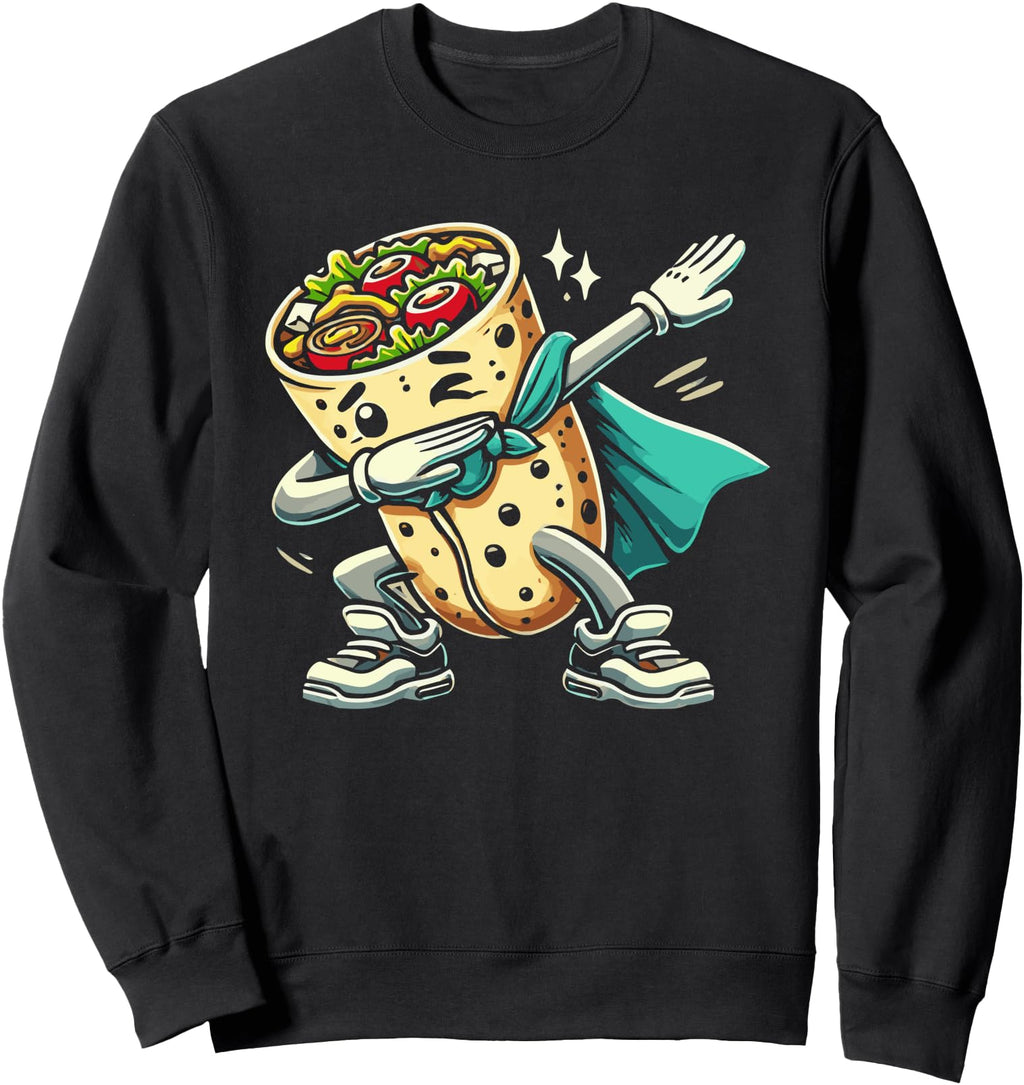 Exclusive Dabbing Burrito Superhero Sweatshirt - Novelty Apparel Men Women - T-Shirt, Sweatshirt, Hoodie