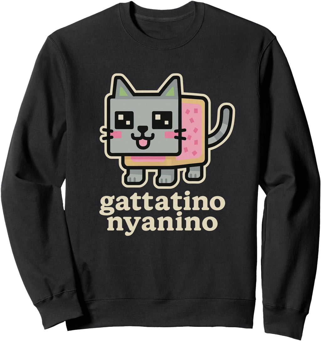 Gattatino Nyanino Cat Brainrot Gamer T-Shirt - Unique Graphic Men Women - T-Shirt, Sweatshirt, Hoodie